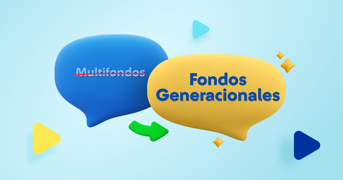 Globos de texto ilustados con fondos generacionales de la reforma de pensiones